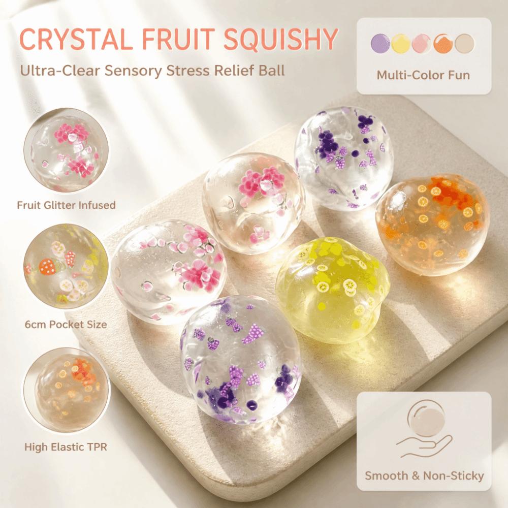Sensory Fidget Ball Quick-rebound Squeeze Toy Crunch Sound TPR Fidget Toy  Kids Adults