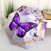 1pc Butterfly Purple Automatic Open/Close Umbrella - Compact Travel Umbrella, Gift for Birthday, Holiday Yy260106068