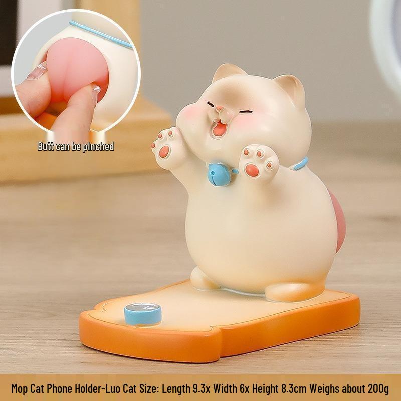 

Cute Cat Phone Holder - Desktop Decoration & Stress Relief Gift for Girls
