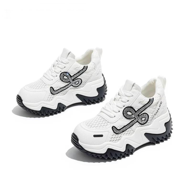Breathable thick-soled small man new muffin sports and leisure shoes summer soft-soled thick-soled heightened dad shoes women