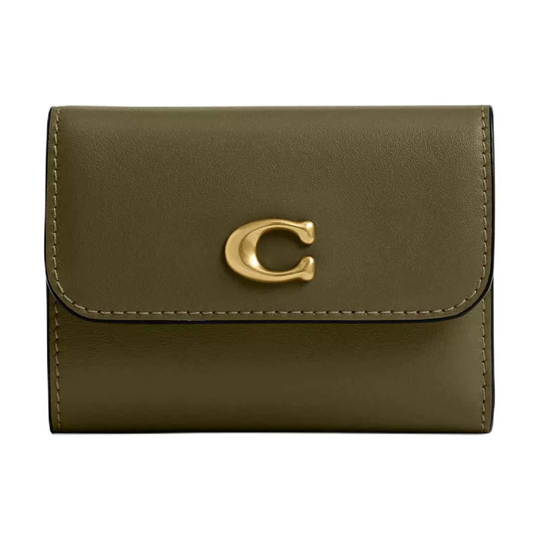 

Coach Essential Wallet 10 Brand Logo Calfskin Wallet Women wallet Olive CZ111-B4OL Olive