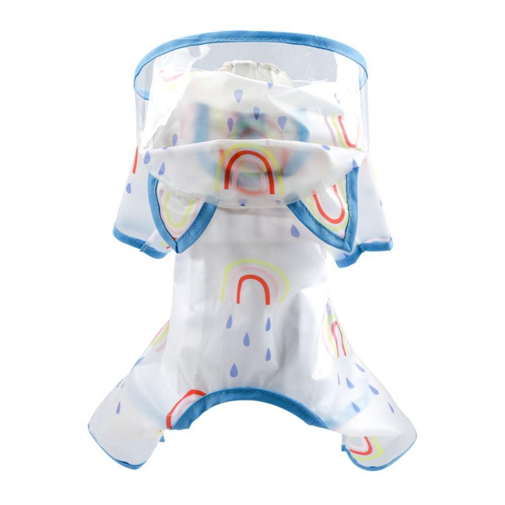 

Водонепроницаемый дождевик для домашних животных с радужным узором для маленьких, средних и больших собак, легкая дышащая куртка-пончо для защиты от дождя для домашних животных XL синий