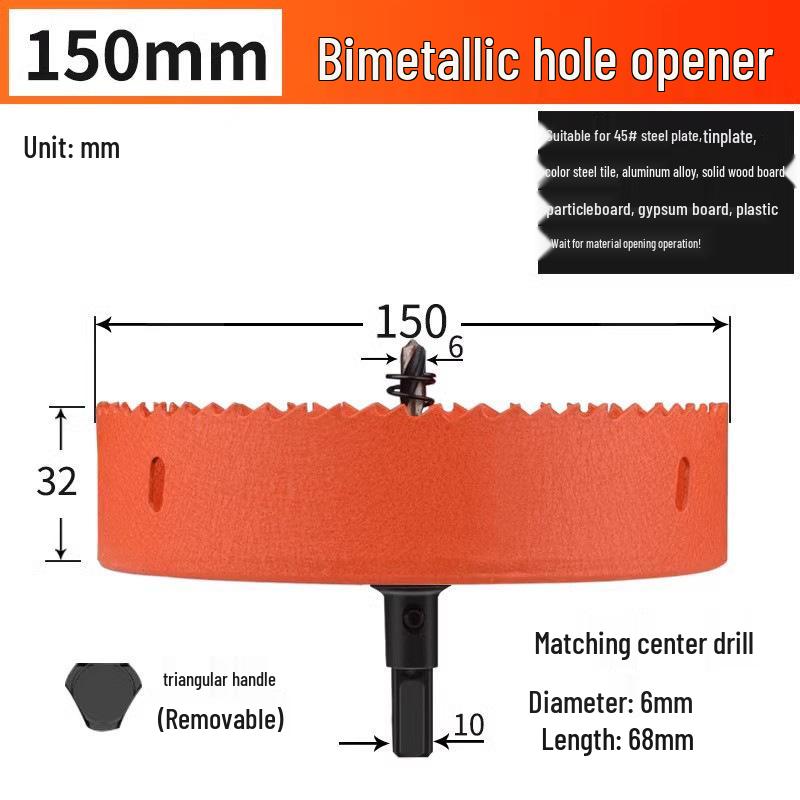 Multifunctional Hole Saw Drill Bit for Wood and Metal