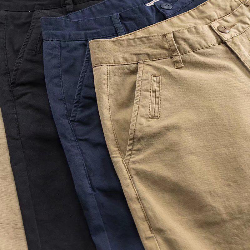 Pánské úzké mikroelastické prané ležérní kalhoty - Letní edice 2023