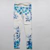 Sportswear Blue Floral Fitness Wear High Stretch Hip Lifting Tight Pants Yoga Wear Women