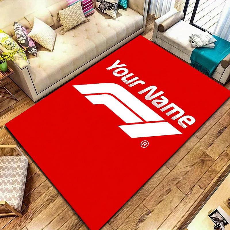 F1 Gear Custom Name Carpet Rug For Living Room Bedroom Home Sofa Decoration Kids Play Nonslip Floor Mat