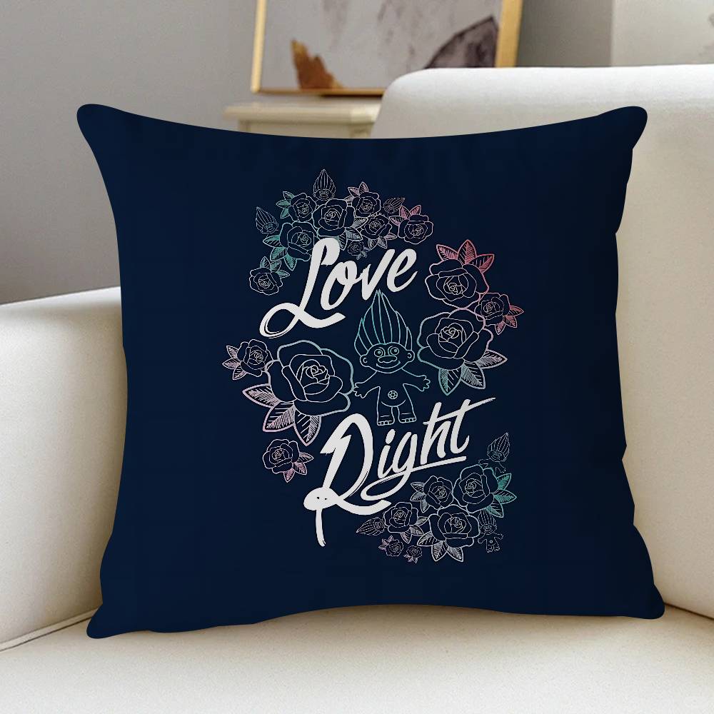 

T-Trolls Cushion Cover Pillowcase Upholstery Sofa Throw Pillow Home Decor Pillowcas 12x12Inch