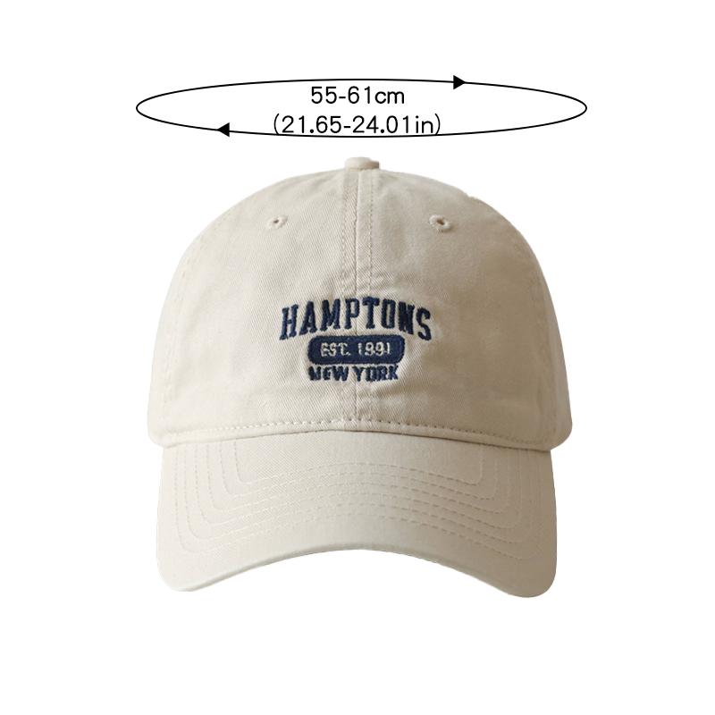 Casquette de baseball brodée de lettres coréennes pour femmes hommes coton doux réglable casquette à visière décontractée couleur unie snapback casquettes de soleil