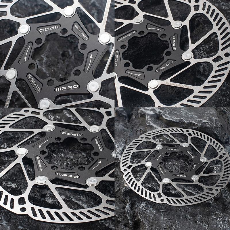 IIIPRO 6-Bolt Centerlock Ultra-Light Disc Brake Rotor with Heat Dissipation for MTB Road Bike 140mm/160mm High-Performance Brake