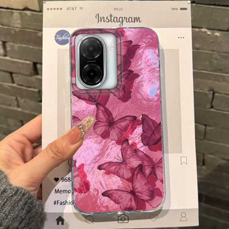 Butterfly Shadow Phone Case For Xiaomi Redmi 14C 13C 10 9A 9C Note 14 13 12 11 10S 9 8 Pro Plus A5 A4 A3 A2 A1 Girls Funda Cover