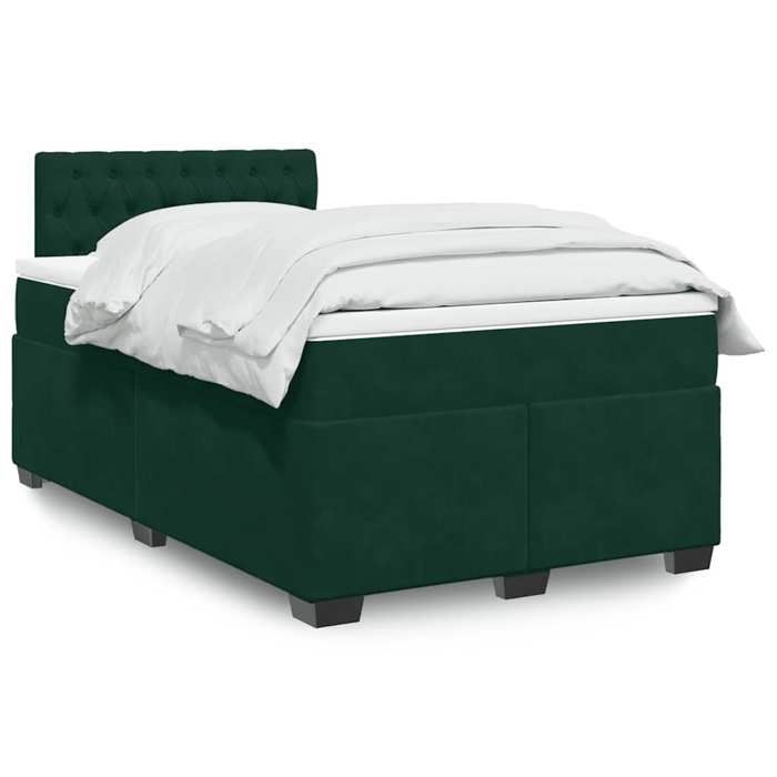 Maison Exclusive - Sommier à lattes de lit avec matelas vert foncé 120x190 cm
