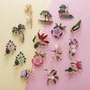Vintage Enamel Pin Plant Brooches for Women Pearls Leaf Flower Pin Pines Daisy Broches Collar Hat Jeans Jewelry Charm Gift