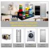 2Pcs Magnetic Spice Rack Space Saving Iron Fridge Shelf with 4 Removable Hooks for Spices Bottle Olive Oil Storage