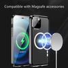 Case for iPhone 13 Pro Max/ 13Pro,with Double Sided Magnetic Tempered Glass cases,Magsafe Wireless Charging Magnetic Adsorption Metal Bumper Cover
