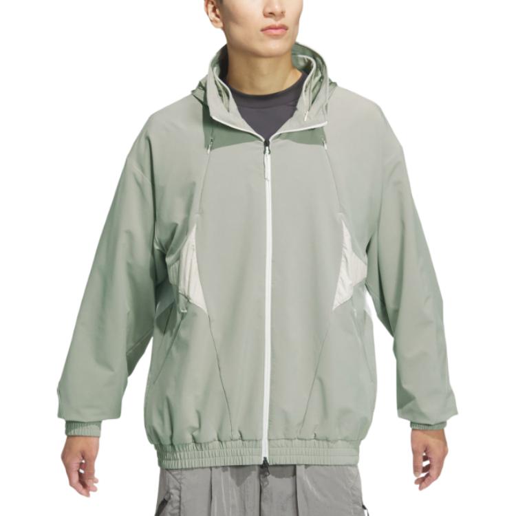 Adidas SS24 Future Style Series Loose Fit Hooded Jacket Men Jacket Light-Gray JL9936