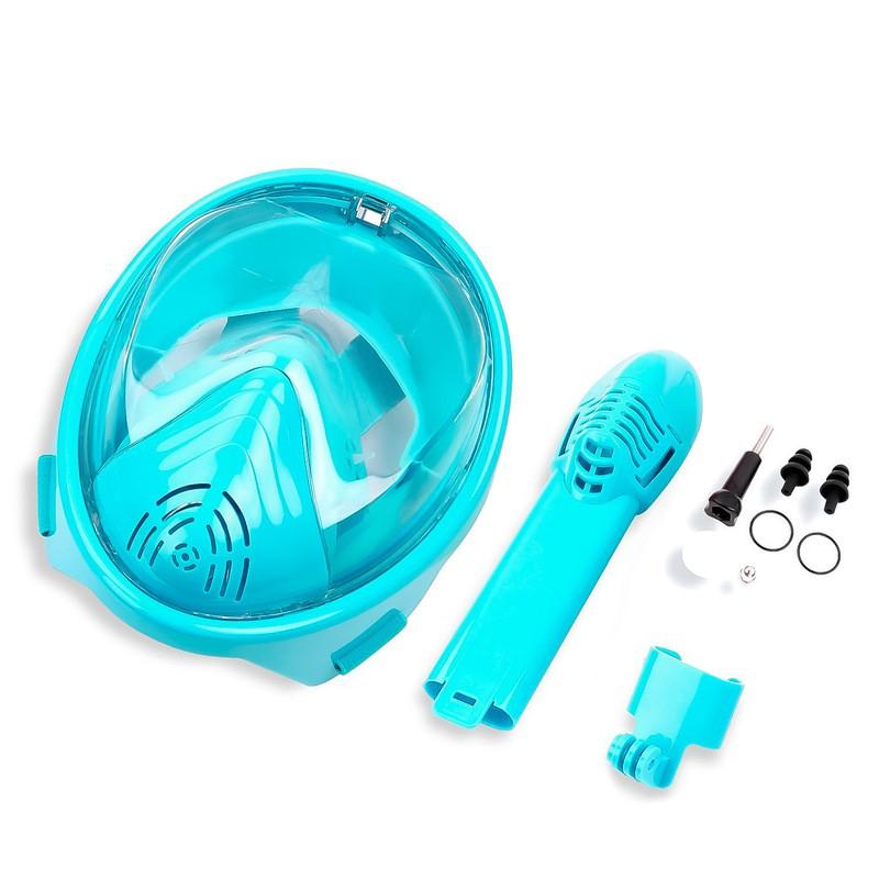 Kinder Vollgesichts Schnorchelmaske Set Trocken Oberteil Anti-Beschlag Wasserdicht Kinder Schwimmen Tauchen