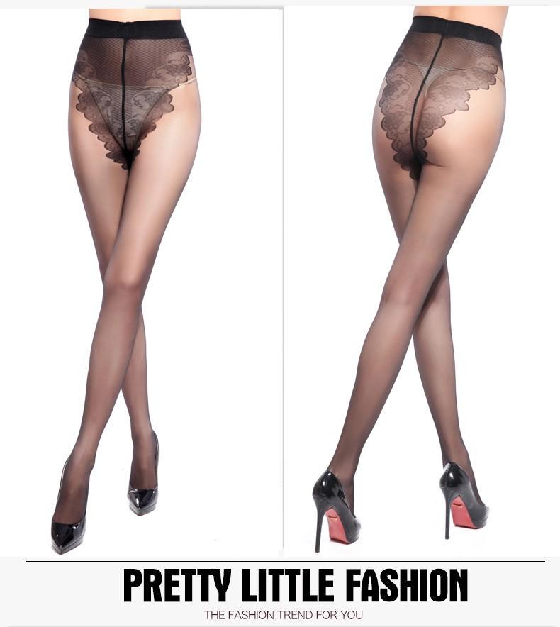 Women's Summer 10D Seamless Sexy Bikini Pantyhose with Butterfly Crotch