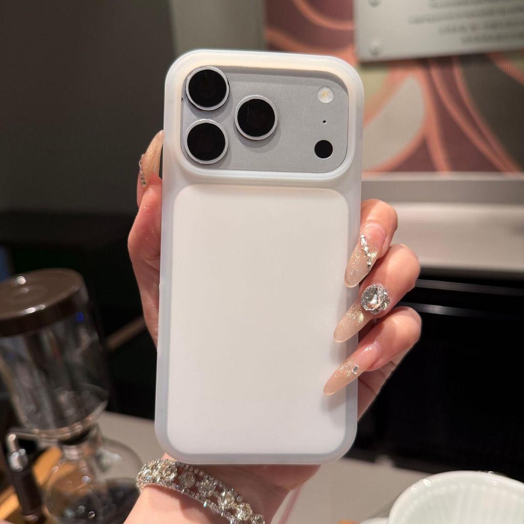 Apple 17 Pro Max Silicone Case: Large Hole, Matte AI Buttons, Fits iPhone 16