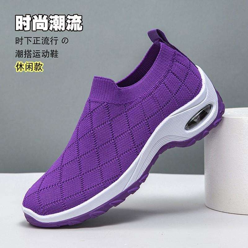

Women s shoes fly-woven mesh breathable sports leisure one-pedal foot cover fashion muffin shoes, foreign trade large size 36 чёрный