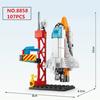 Kreativní stavebnice rakety s posádkou pro letectví, vesmírný astronaut, DIY vesmírné cihly, modelové hračky pro děti, vánoční dárek