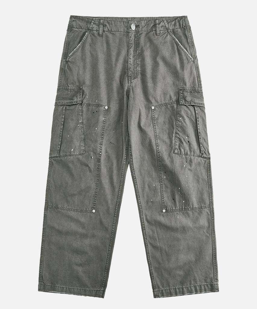 Mideueobdeiteu Vintage Washed Paint Cargo Pants_2Color
