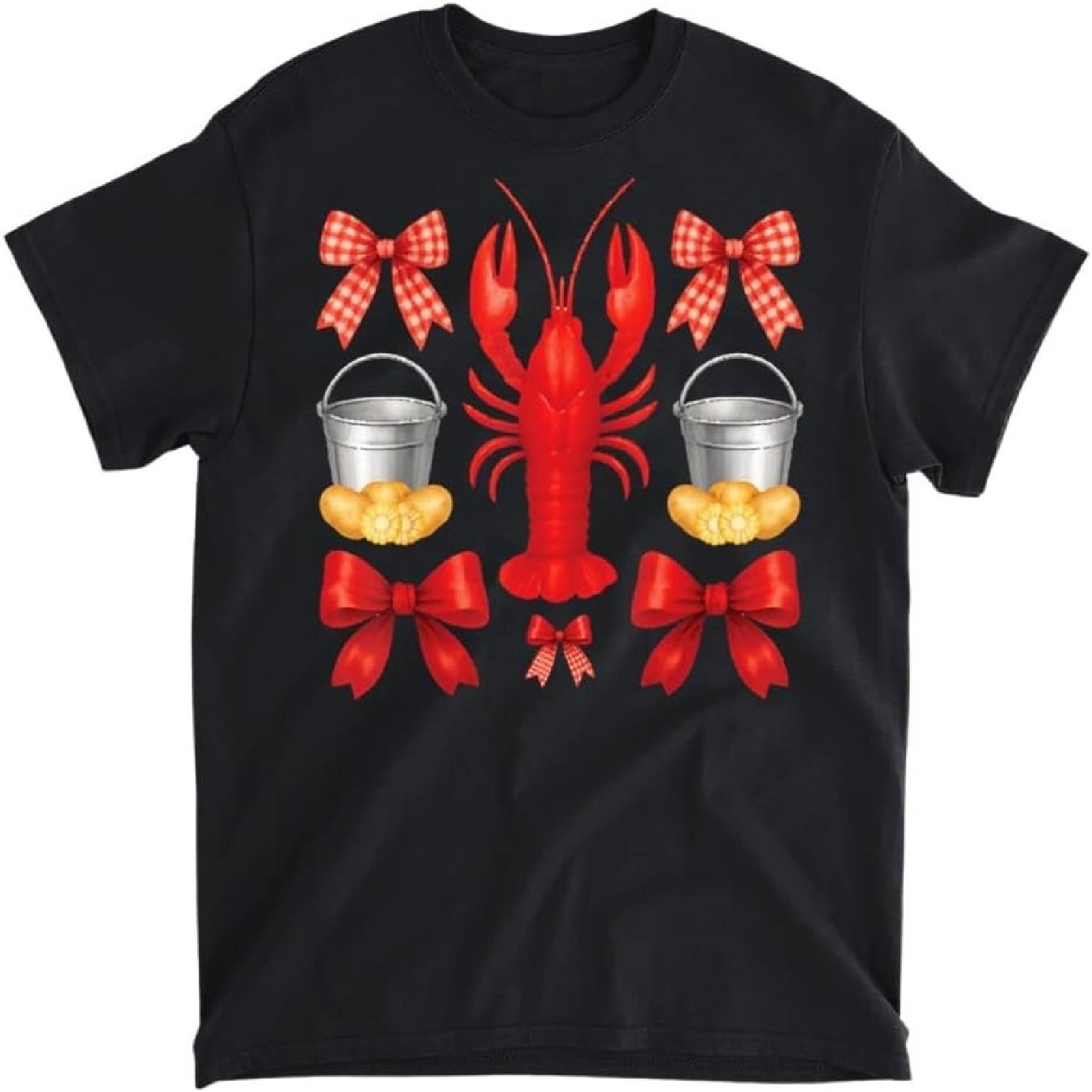 

Seafood Lover Funny Cajun Crawfish Boil T-Shirt, Tank Top, Long Sleeve, Sweatshirt, Hoodie Men Women Kids Made in Canada Black XXXXXL