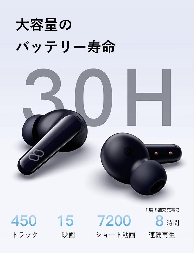 ENC Wireless Bluetooth IPX5 30 Hours of Music Separate Left and Right Earbuds with Automatic Noise Low for and Calls Earbuds, 5.3 Compatible,