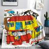 1PC Pippi Longstocking Patterned Flannel Blanket Suitable For All Seasons for Home Decor Warmth and Comfort Gifts Holiday Present