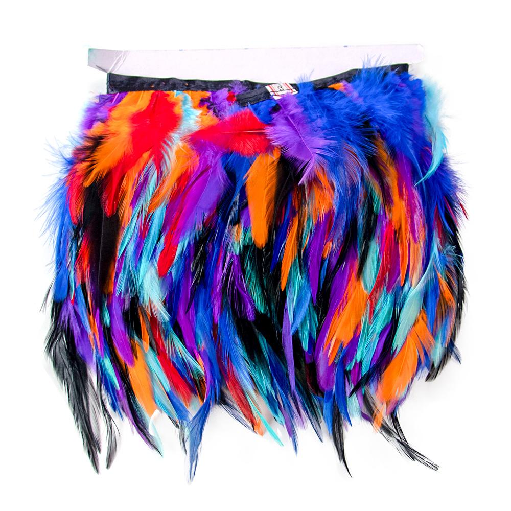 1Meter Fluffy Chicken Feather Trim 8-13cm for Wedding Clothing Dress Decoration Rooster Feather Ribbon Sewing Accessories