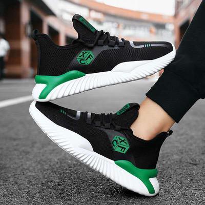 Men's Flyknit Sports Shoes Casual Mesh Breathable Single Shoes  Lace Up Sneaker Running Shoes 39-44