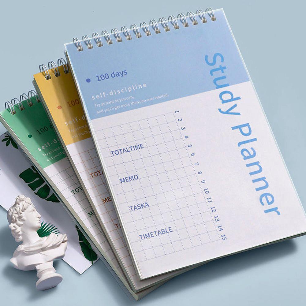 

School Goal Setting Dream Planner Loose-Leaf Diary A5 Spiral Notepad Schedule Book Goals Notebook синий