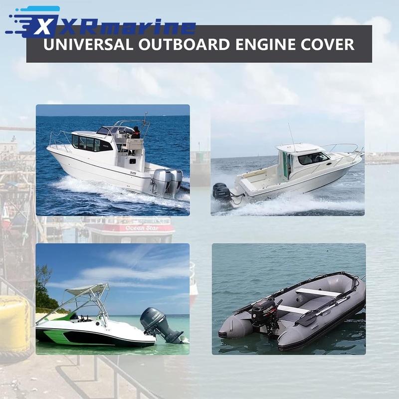 Boat Outboard Motor Engine Cover BLACK Universal Trailerable 79*67 60HP To 100HP
