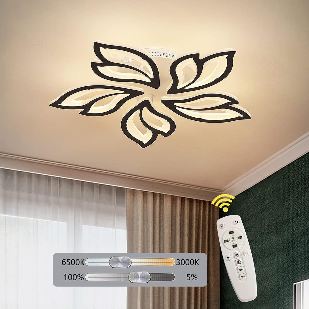 Plafoniera LED 42W 4725LM, Plafoniera Quadrata 4500K Luce Naturale, Plafoniera Moderna in Acrilico per Soggiorno Camera da Letto, 59cm, Nero | Leroy Merlin