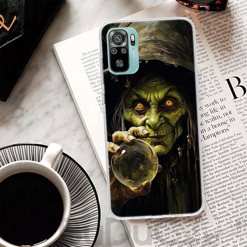 

Хэллоуин Лунная Ведьма Ужас Чехол Для Xiaomi Redmi Note 10 9S 9 8T 8 Pro 7 5 Mi 9T 10T 11T 12T 11 12 Lite 12X A3 A2 A1 Печать Петух Xiaomi 15 Pro