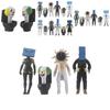 4.5 Inch Pvc Toilet Tv Human Model Figurine Clock Office Desk Decor Set Of 12