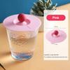 Cup Cover Non-toxic Silicone Round Universal Water Cup Lid Anti-dust Coffee Mug Sealed Cap With Spoon Holder Heat-Resistant Lid
