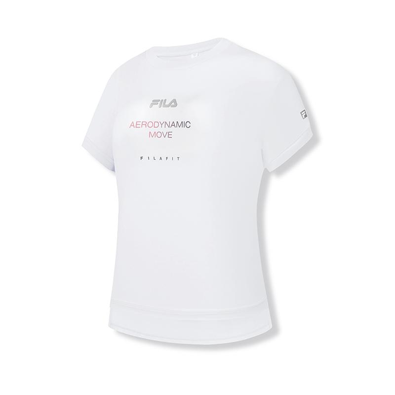 New FILA T Shirts Women's Jade White A11W431111FWT