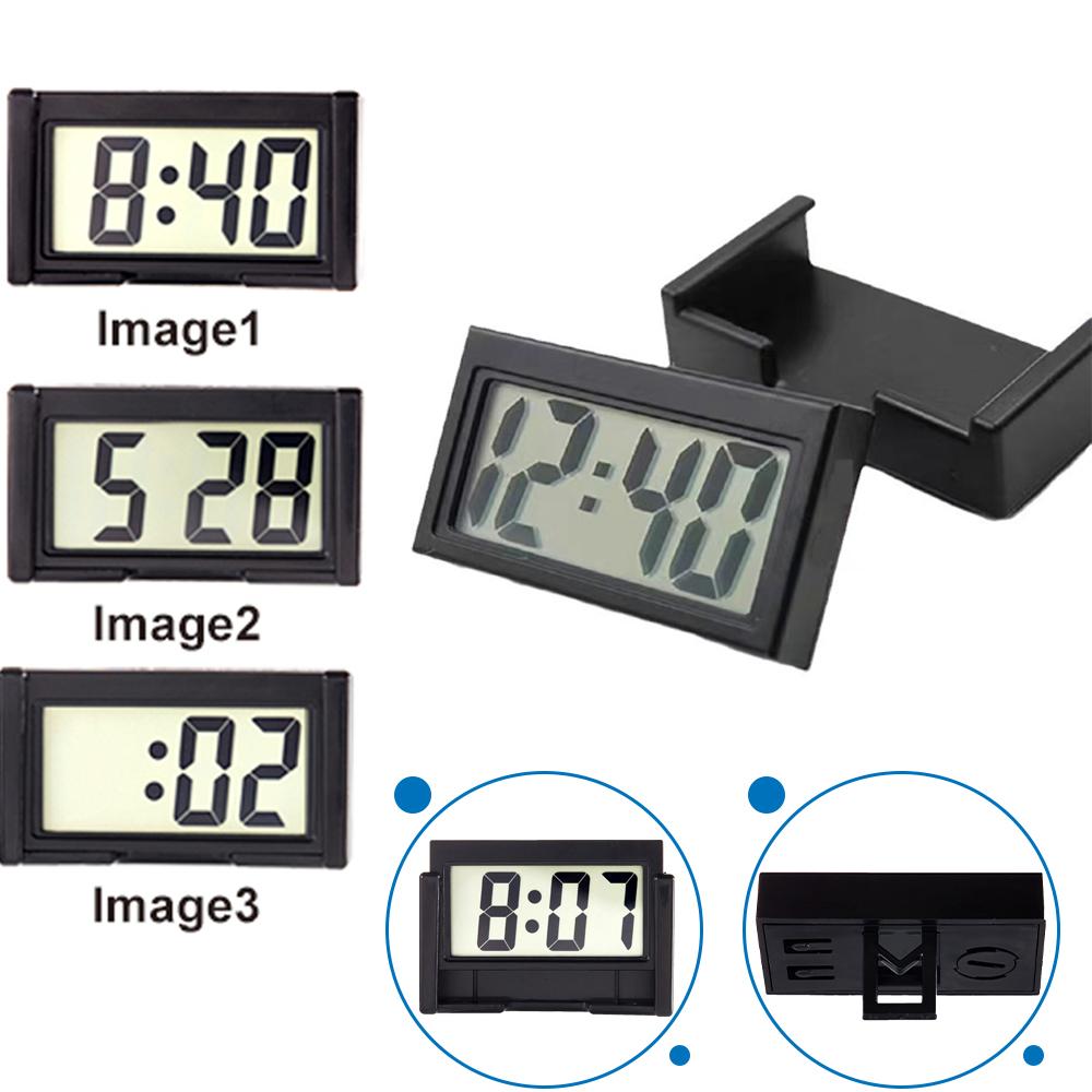 Electronic Digital Display Car Clock Self Adhesive Simple Digital Clock Car Electronic Clock Dashboard Time Car Accessories