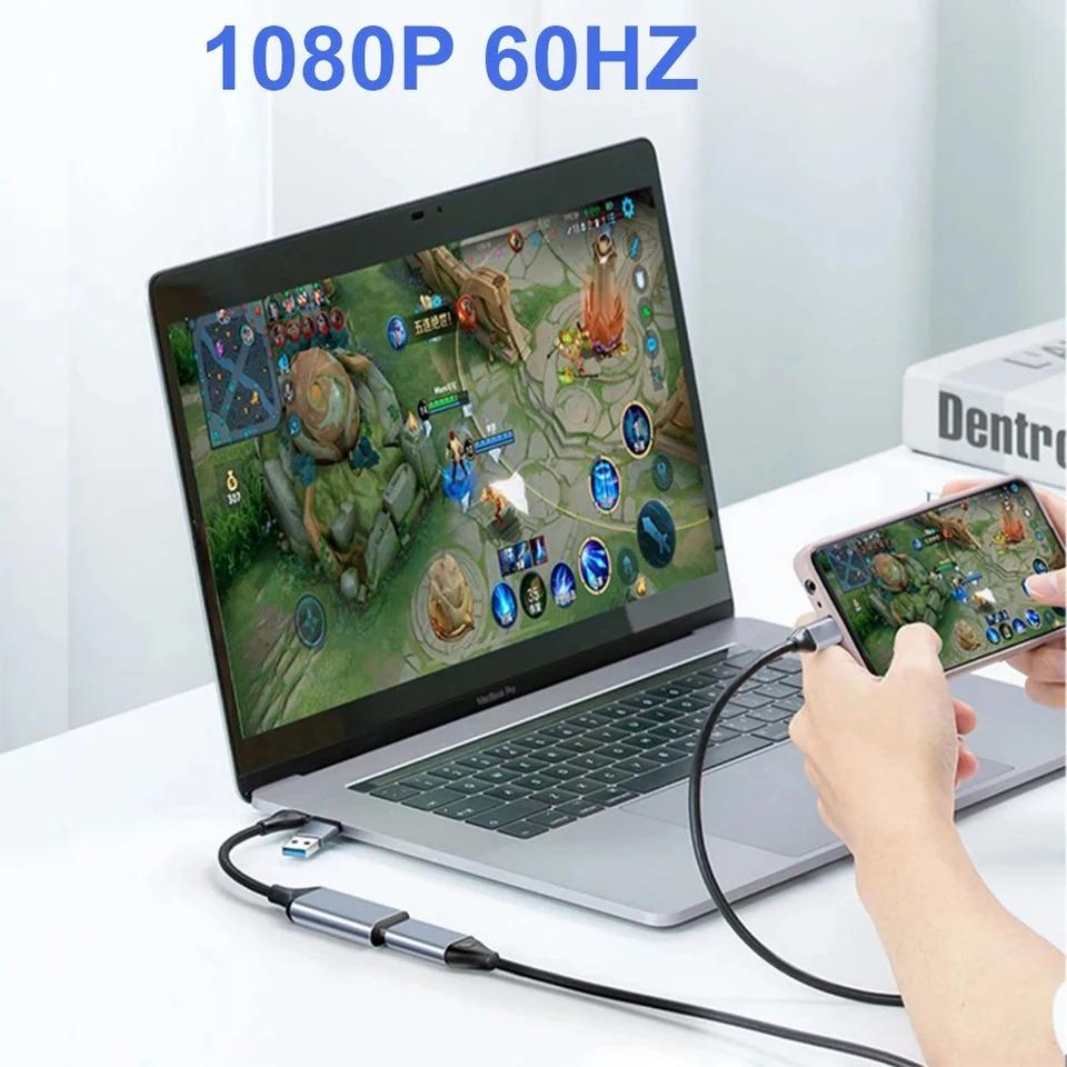 USB 3.0 Video Capture Card 4K HDMI To USB/Type-C Game Grabber Record Video Audio Recording for Switch Xbox PS4/5 Live Broadcast