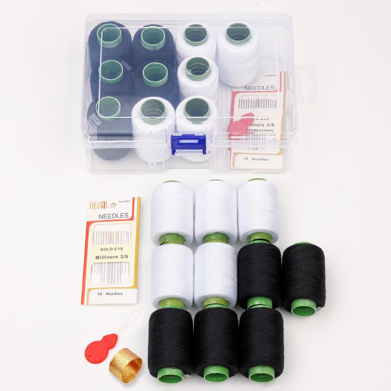 Portable Sewing Kit: High-Quality Needle & Thread Set with Storage Box for Home & Dorm Use