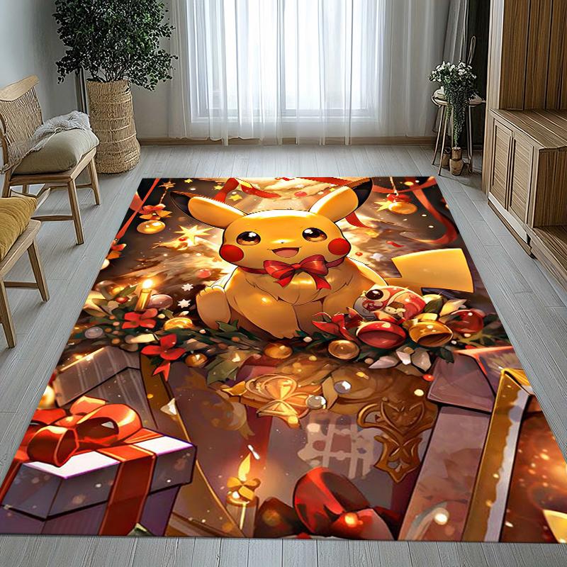 

6 Style Pikachu Pokemon Living Room Non-Slip Area Rug Soft Carpet for Bedroom Kids Playroom Sofa,Home Decor Doormat Gift 40x60cm
