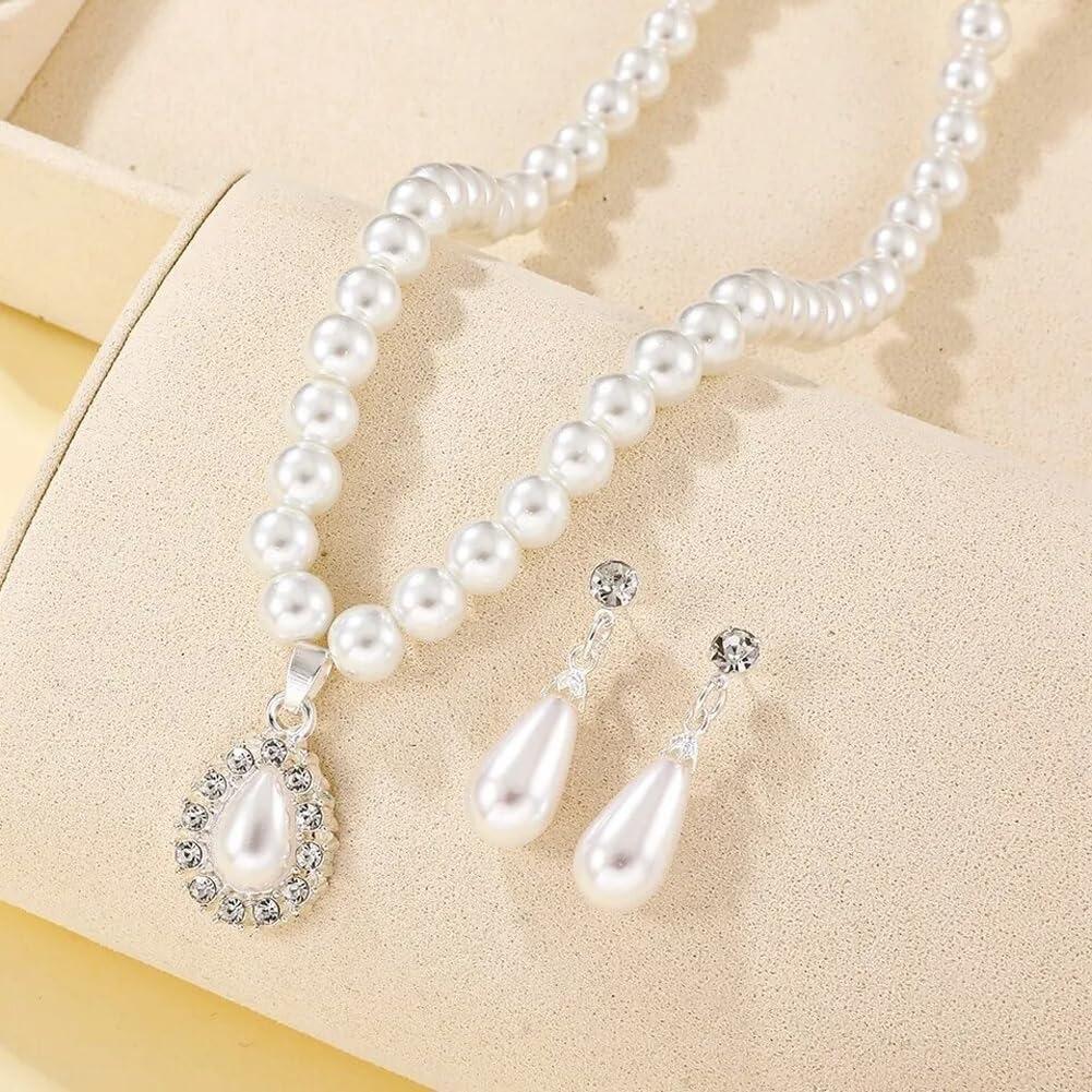 Nieuwste Stijlvol Design Fancy Parel Ketting Sieradenset voor Dames