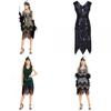 Elegant Gatsby Flapper Beaded Vintage Fringe Sequin Sleeveless Women Party Dresses For Timeless Style