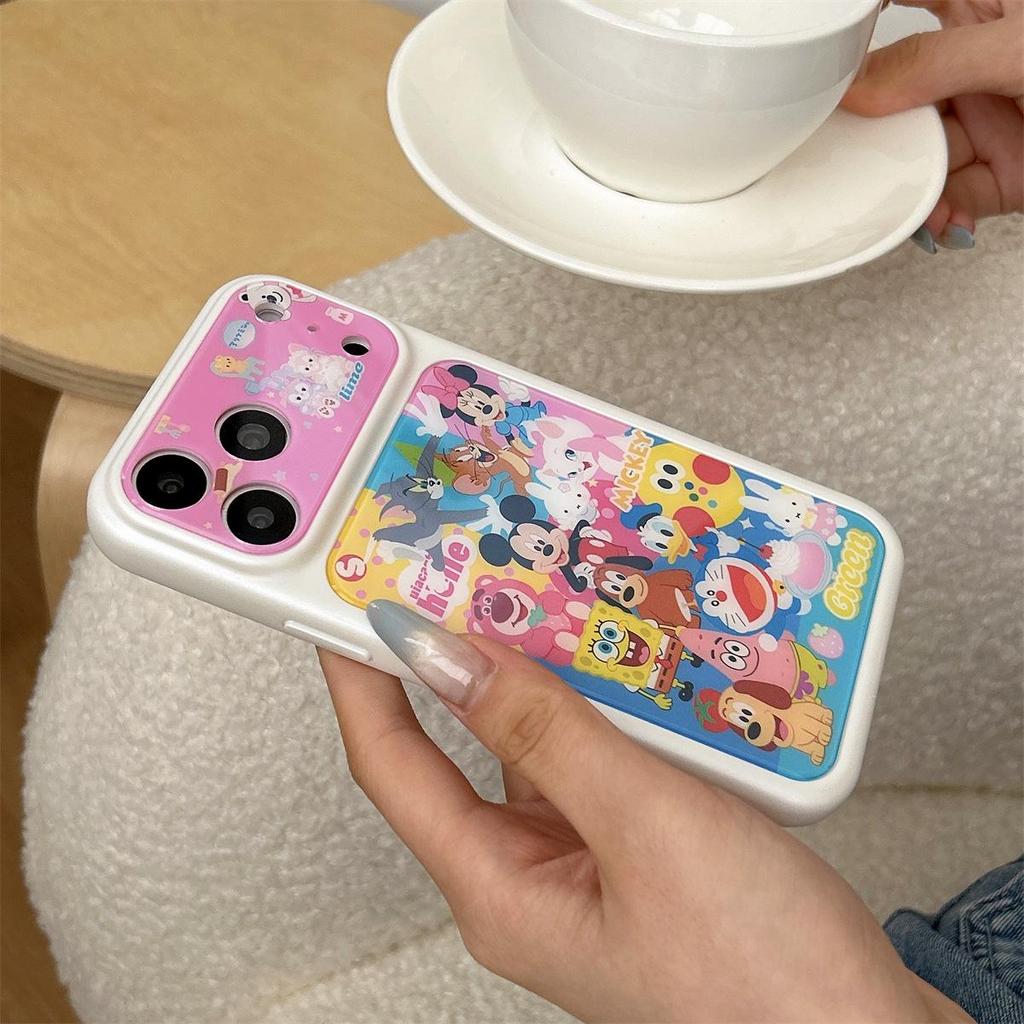 Cartoon Window Anti-Fall Case for iPhone 15, 16, 17 ProMax