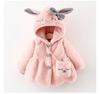 Children's Long-Sleeve Hooded Coat with Rabbit Ears - Winter 2023 Collection