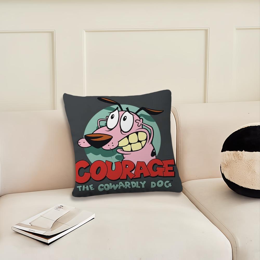 Cartoon C-C-ourage The C-Cowardly Dog cushion cover Pillow Cover Decoration Room Home Sofa living Office Car Nordic Simplicity