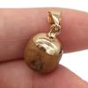 2Pcs, Aura Healing Crystal Pendant with Golden Buckle, Handcrafted Spherical Natural Stone Quartz Agate Gemstone Charms for Jewelry Making DIY Crafts