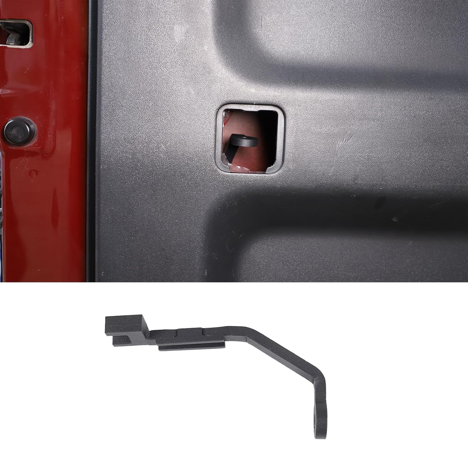 

Держатель аварийных замков задней двери Совместим с Toyot@ FJ Cruiser 2007-2021, Аксессуары для кронштейна переключателя принудительного открытия задней двери(красный) чёрный
