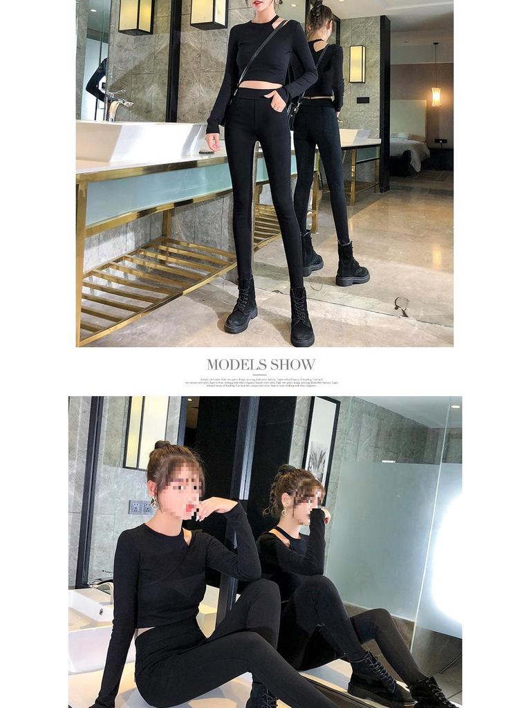 Damen Überlange Skinny Jeans Leggings für Frühling/Herbst