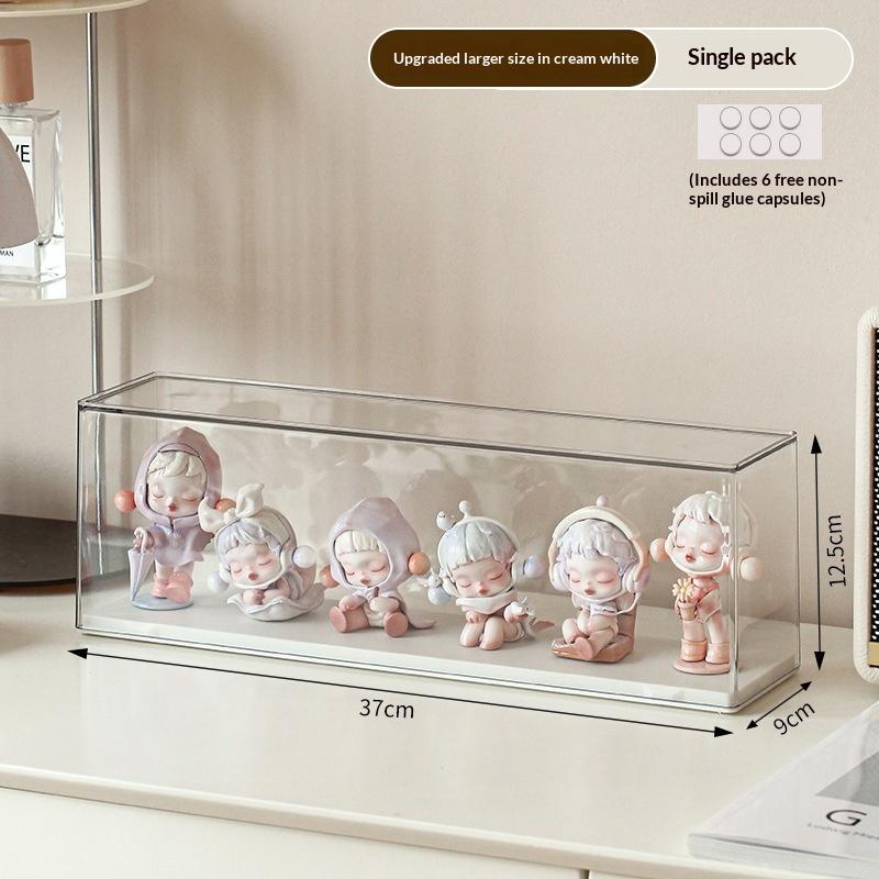M-Acrylic Doll Collectible Display Case Transparent Toy Storage Box Stackable Dustproof Rack